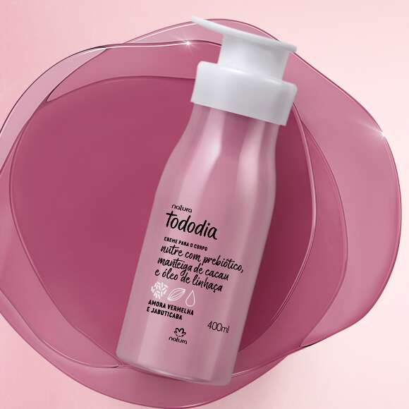 Creme Desodorante Nutritivo para o Corpo Tododia Amora Vermelha e Jabuticaba 400ml