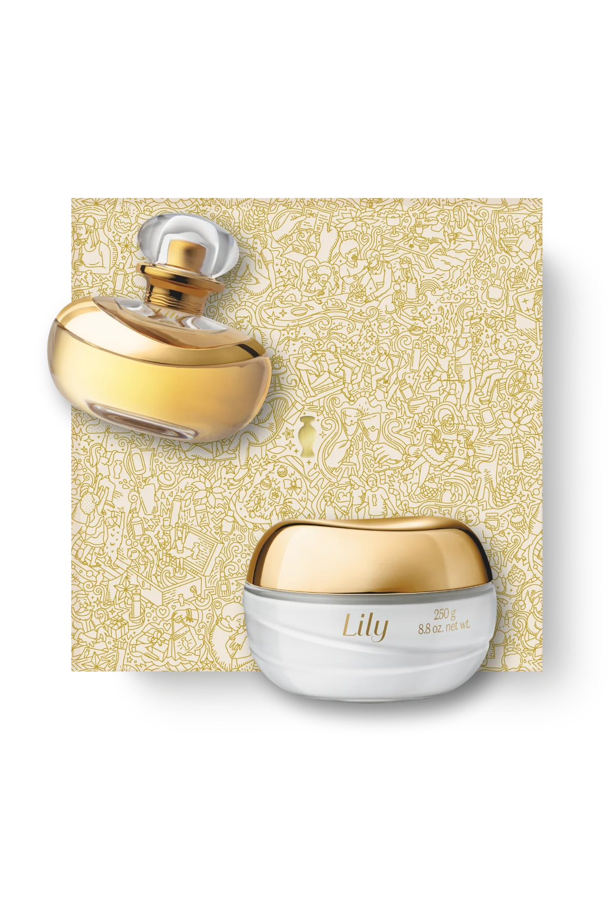 Lily Duo Holiday Gift Set: 75ml Fragrance, 250g Satin Cream