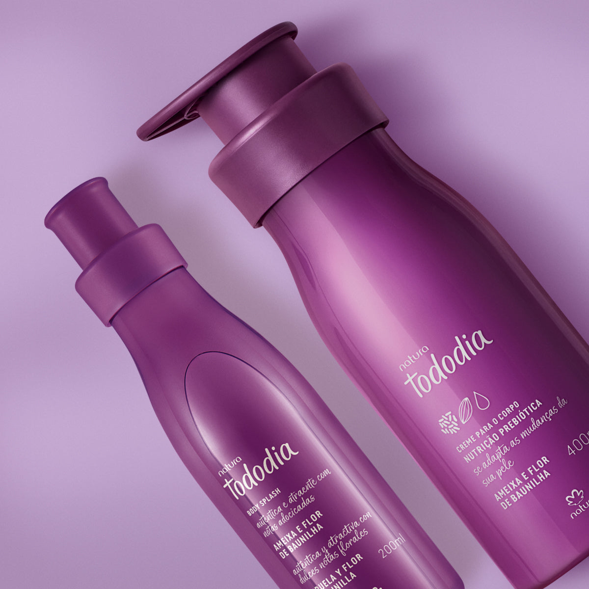 Kit de crema nutritiva y splash corporal Tododia de ciruela y flor de vainilla (2 productos)