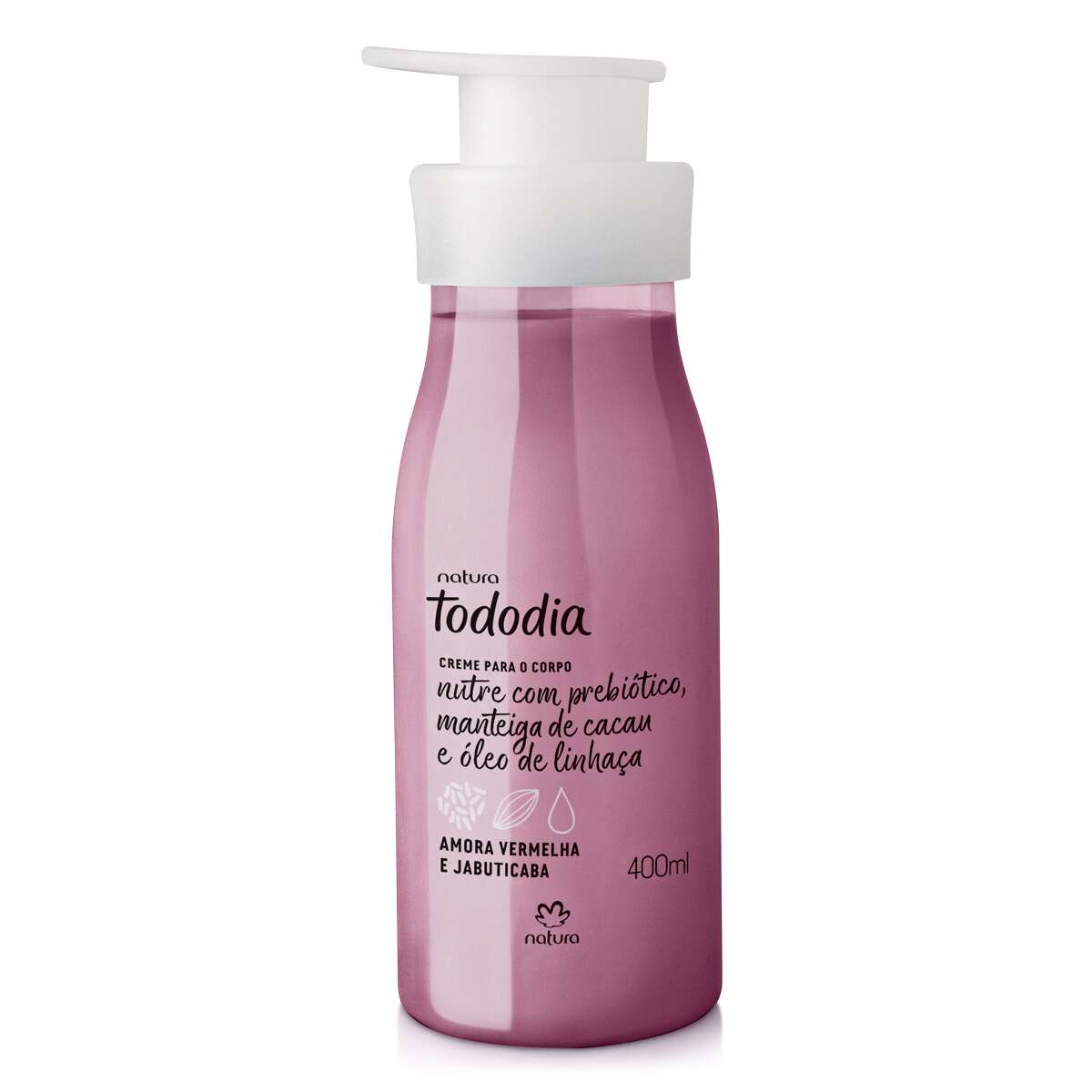 Creme Desodorante Nutritivo para o Corpo Tododia Amora Vermelha e Jabuticaba 400ml