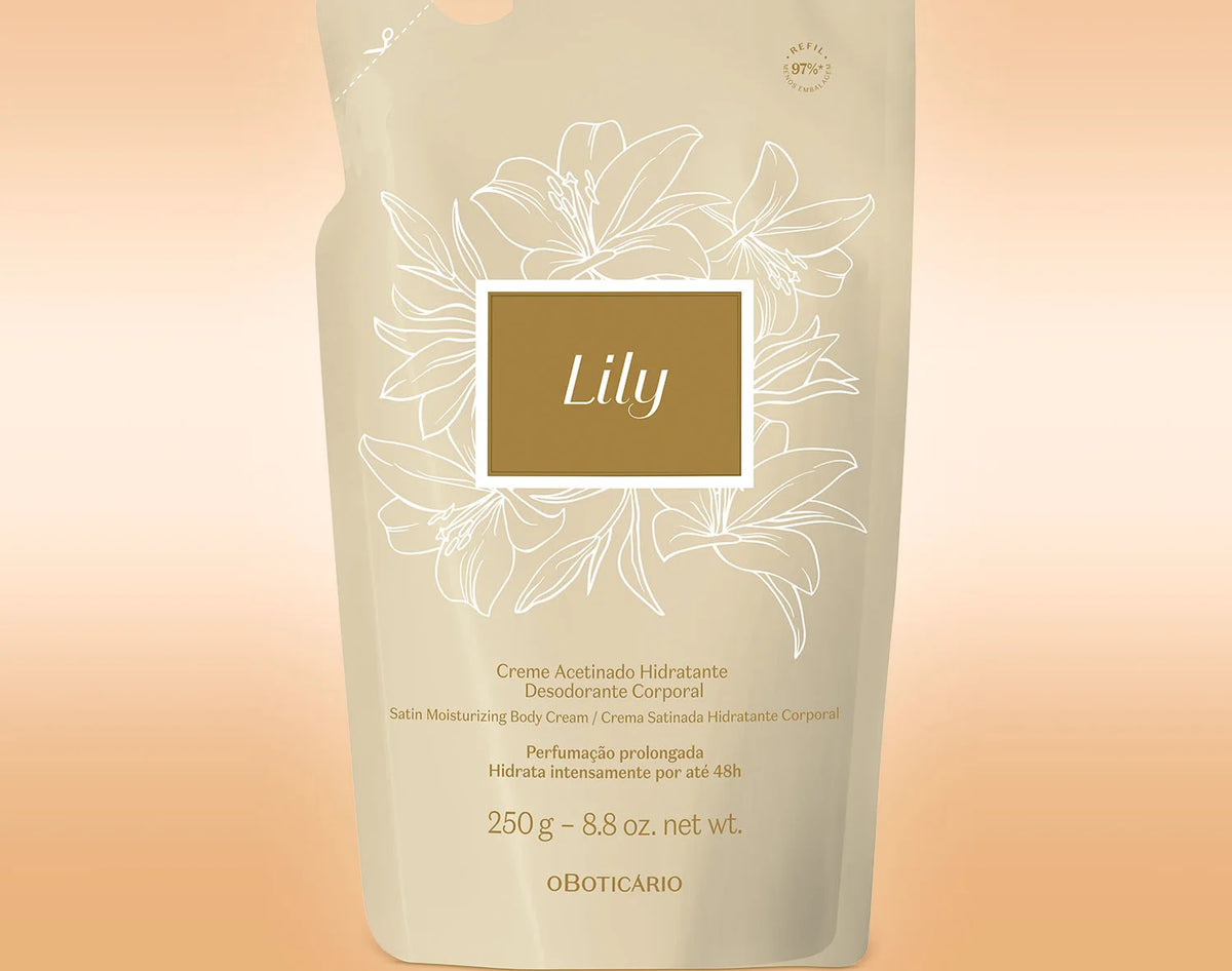 Refil Creme Acetinado Desodorante Hidratante Corporal Lily - 250g