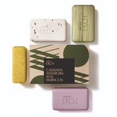 Jabón en barra cremoso y exfoliante vegetal puro Ekos 4x90 g