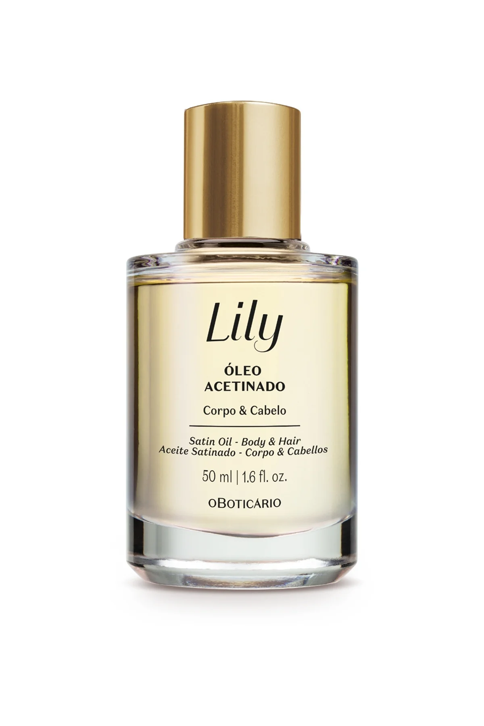 Óleo Acetinado Multifuncional Corpo e Cabelo Lily 50ml