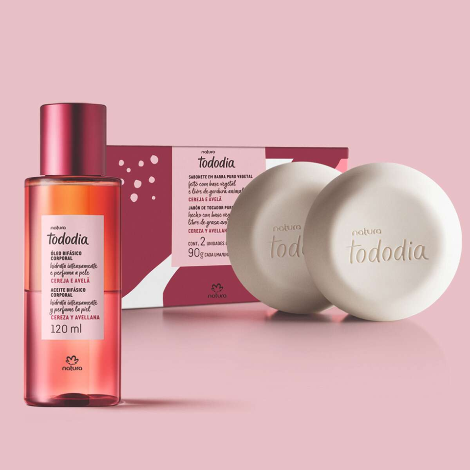 Conjunto Natura Tododia Cereja e Avelã