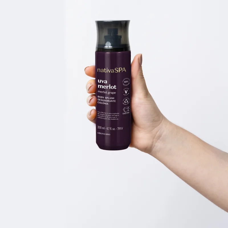 Body Splash Desodorante Colônia Nativa Spa Uva Merlot 200ml