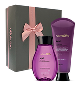 Kit Presente Nativa SPA  Açaí (óleo hidratante + sabonete liquido + embalagem + saco)