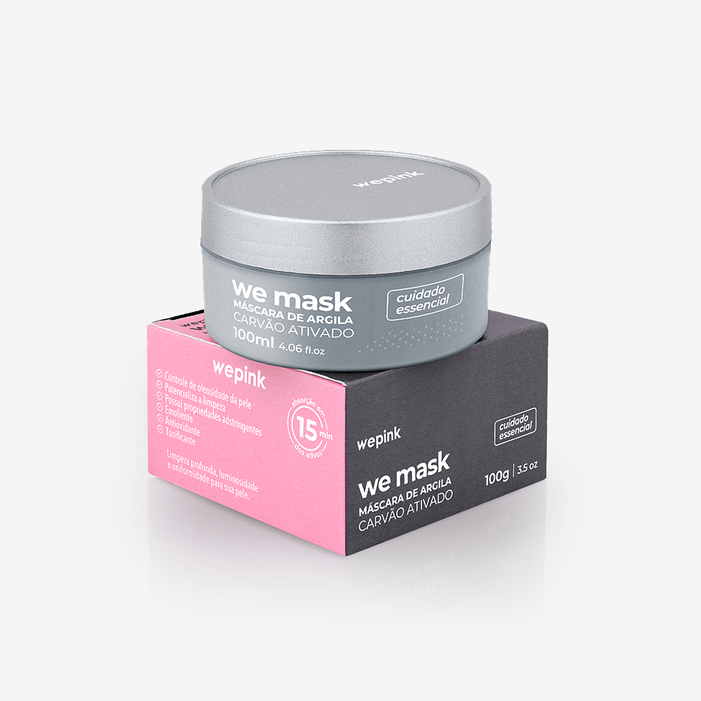We Mask - Activated Charcoal Clay Mask 100g - We Pink