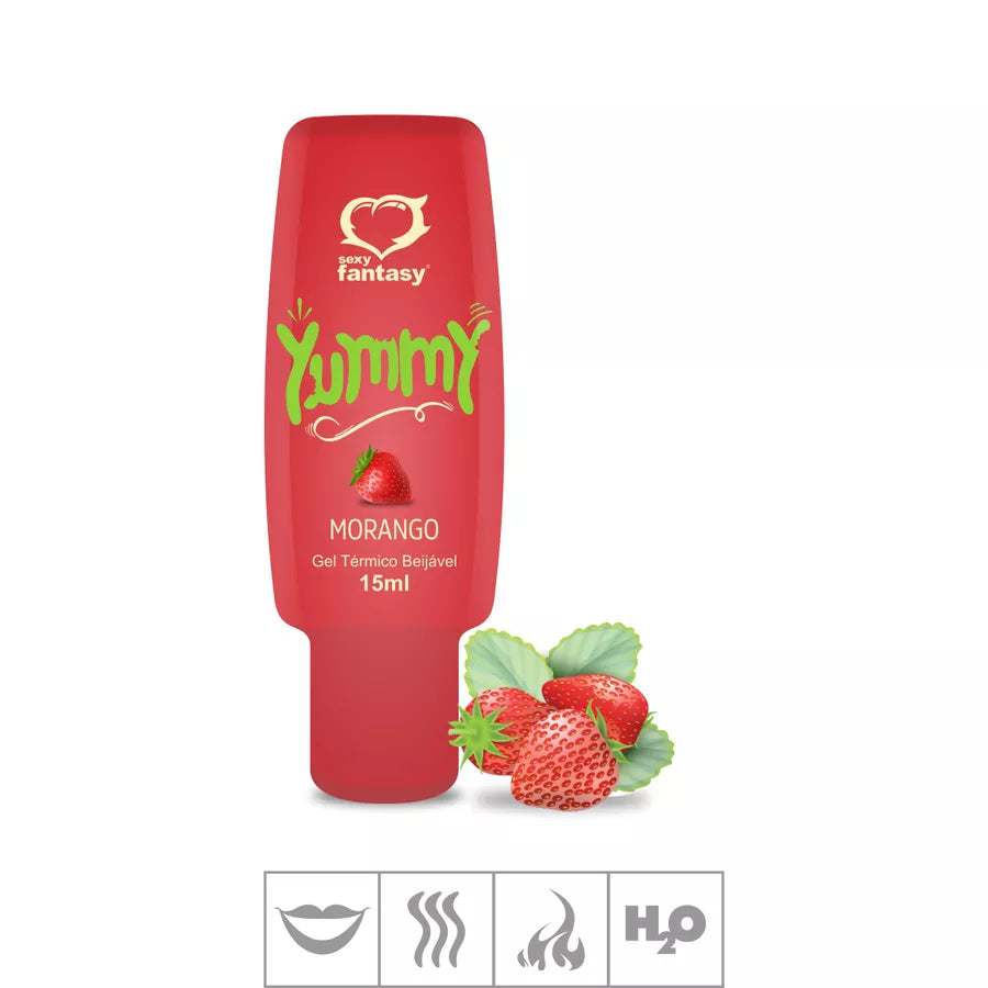 GEL COMESTÍVEL YUMMY HOT 15ML  - MORANGO