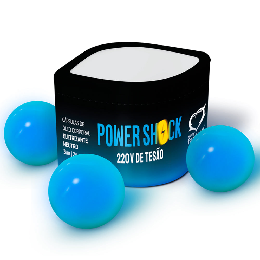 CÁPSULA ELECTRIFICANTE POWER SHOCK 220V CON 3 UNIDADES SEXY FANTASY