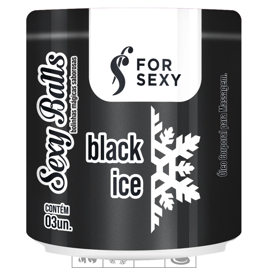 Sexy Balls Kissable Ball 3un (ST732) - BLACK ICE