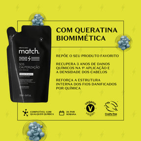 Refil Máscara Capilar Pós-Química Match SOS Cauterização - 250ml