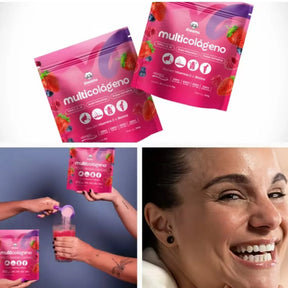 Multicolágeno Dreams Colágeno 1 , 2 ,3 Verisol Acido Hialuro Frutas Vermelhas