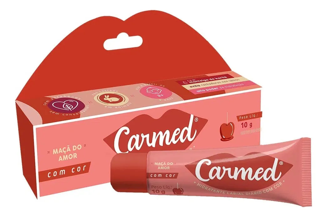 Hidratante Labial Carmed Maçã do Amor com cor 10g