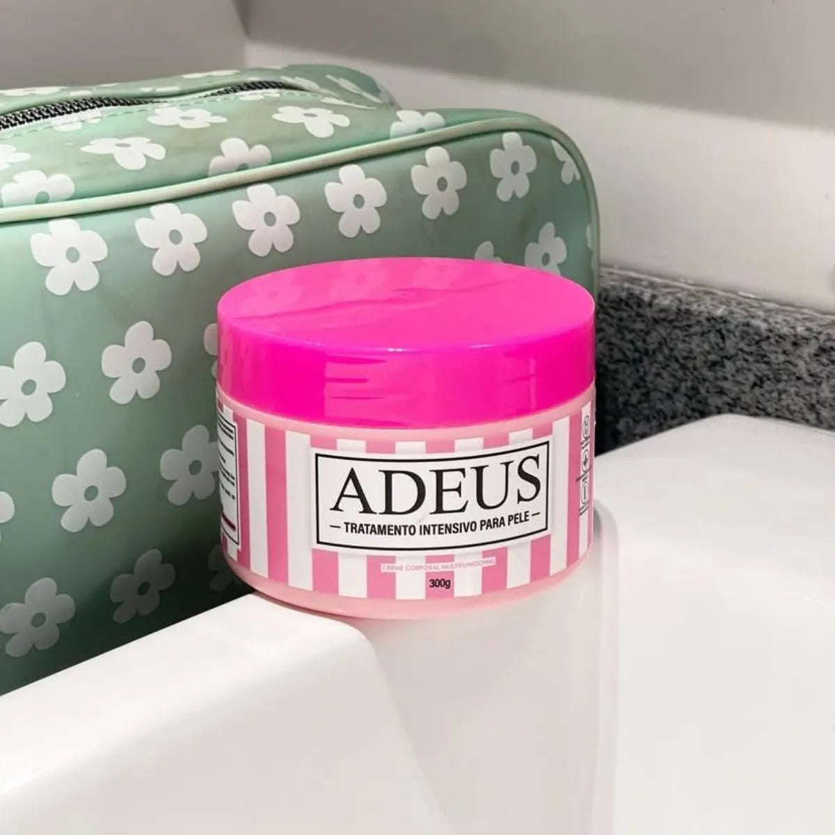 Creme Adeus Oficial Lipedema Celulite Estrias Floral 300g