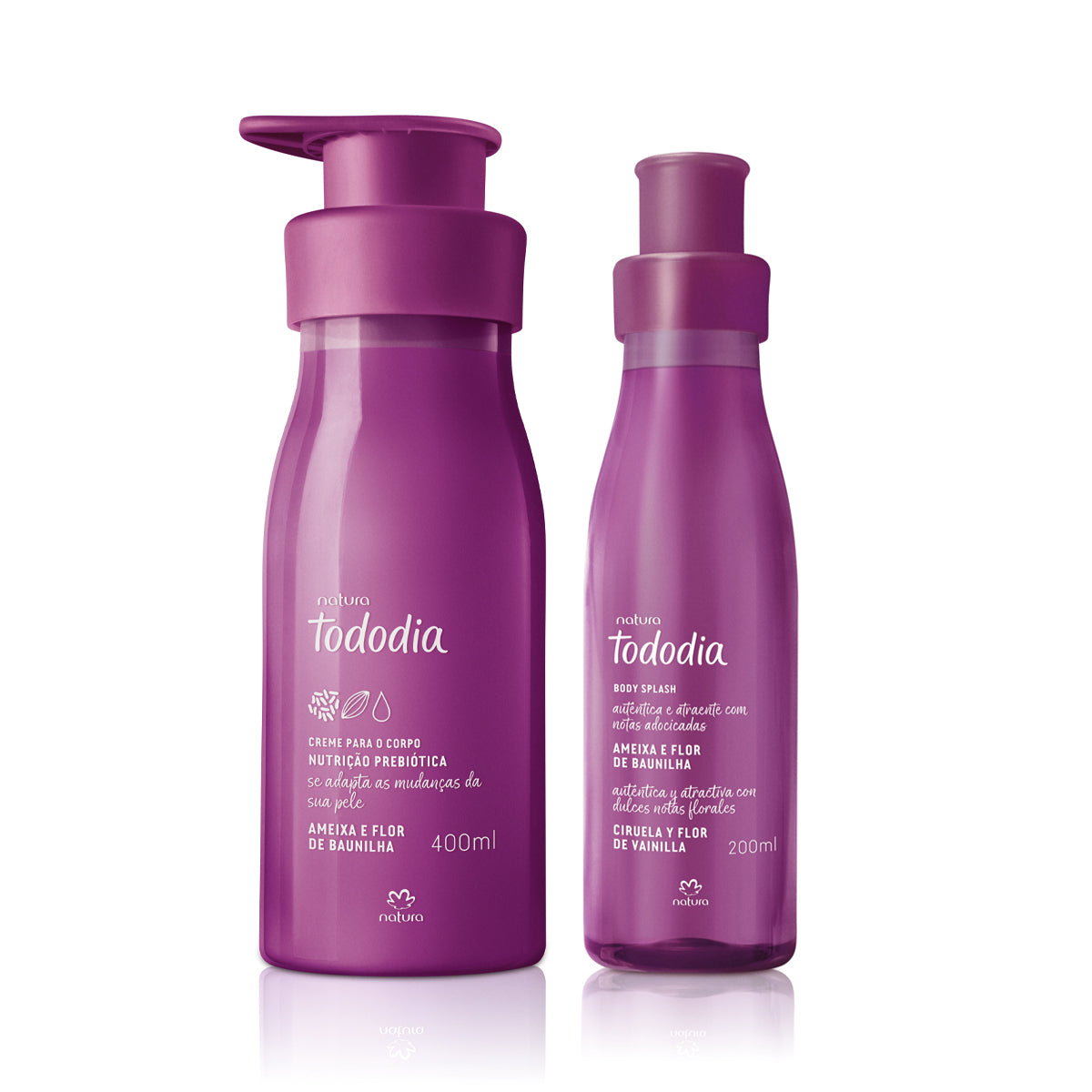 Kit de crema nutritiva y splash corporal Tododia de ciruela y flor de vainilla (2 productos) 