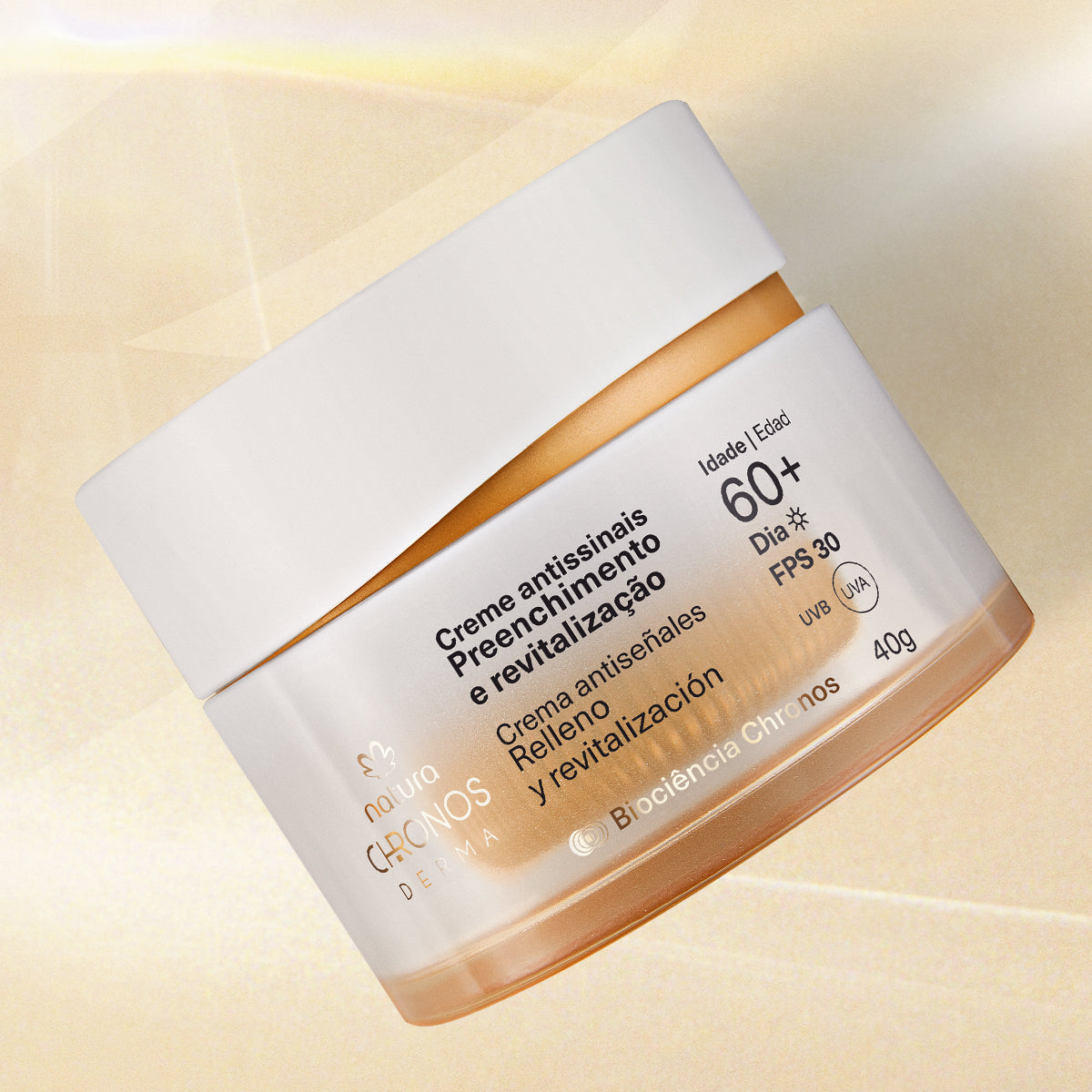 Creme Antissinais 60+ Dia Preenchimento e Revitalização Chronos - 40g