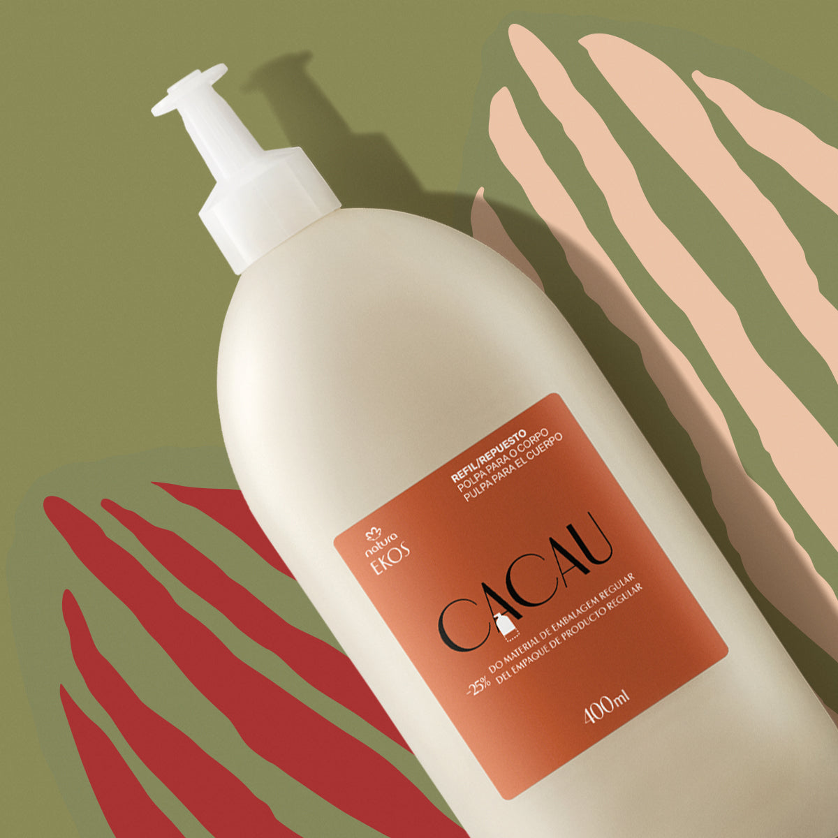 Refil Polpa Desodorante Hidratante para o Corpo Ekos Cacau 400ml