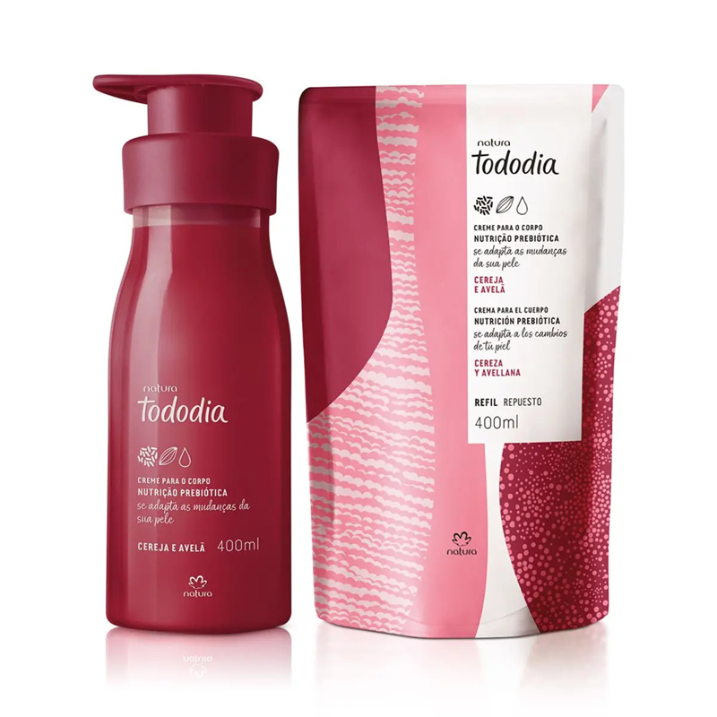 Kit Hidratante Cereja e Avelã + Refil Cereja e Avelã- 400ml