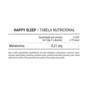 Happy Sleep Melatonina Happy Hair - 30 capsulas