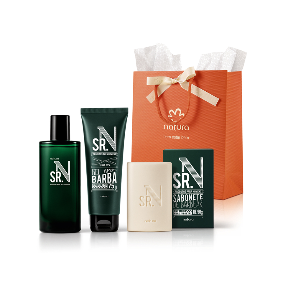 Kit Presente Natura Sr. N Masculino Barba - 3 itens