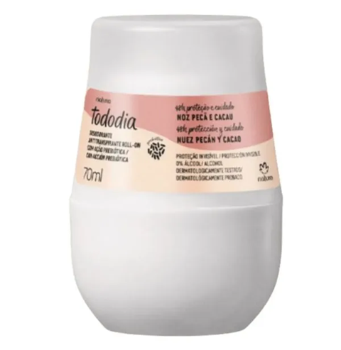 Desodorante Antitranspirante rollon Tododia Noz Pecã e Cacau - 70ml