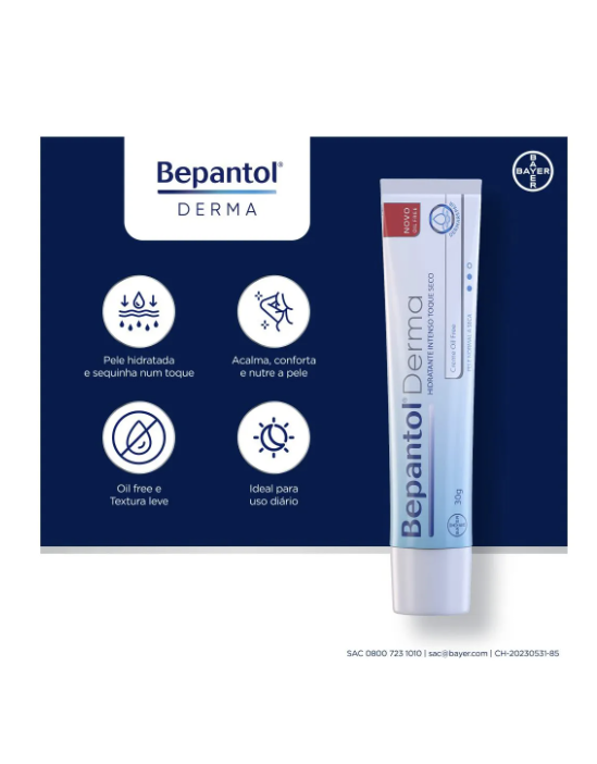 Creme Hidratante Corporal Derma Toque Seco 30gr - Bepantol