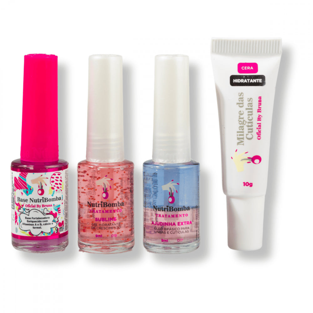 Kit Linha De Tratamento Completo Para Unhas Com Base NutriBomba