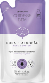 Hidratante Cuide-se Bem Rosa e Algodão, 200ml Refil