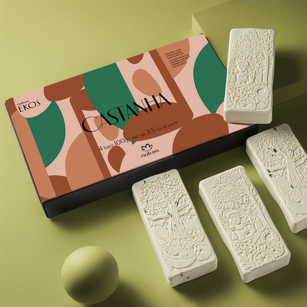 Castanha Bar Soap 4x100gr - Natura 