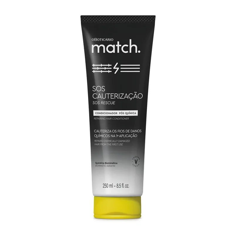 Match SOS Cauterização Condicionador Pós-Química, 250ml