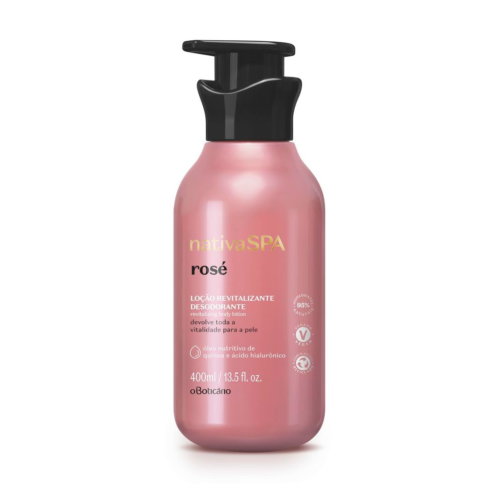 Nativa SPA Rosé Moisturizing Body Lotion 400ml - O Boticario 